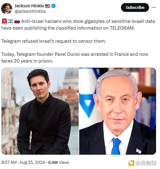 Telegram創始人被捕最新進展：將面臨哪些指控？&nbsp;圖片