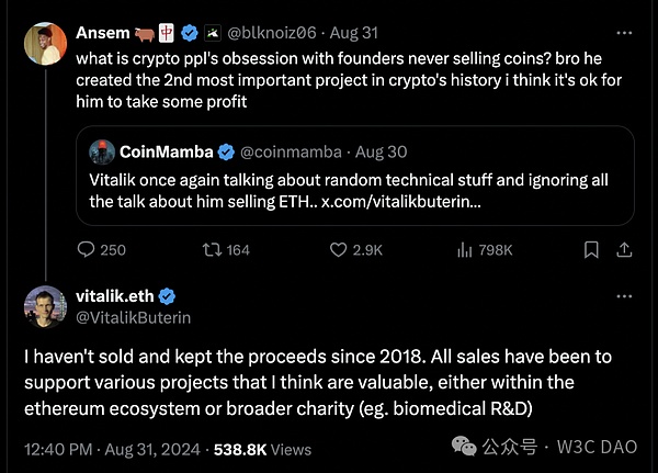 Ethereum大跌“元兇”？創始人V神持續賣出被質疑圖片